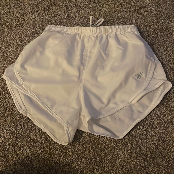 Varsity Pants - Varsity white track shorts, size small